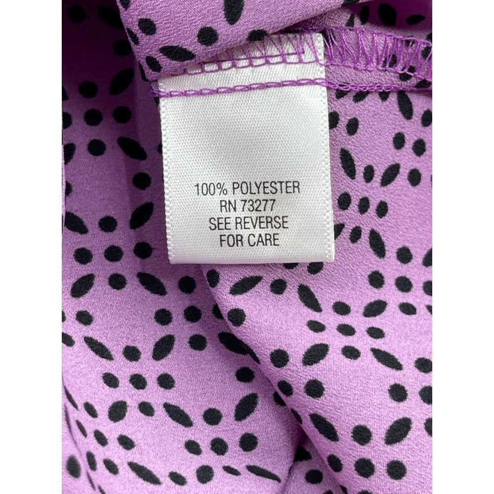 Croft Barrow Women's Plus Purple Geometric Print 3/4" Sleeve Top Blouse Size 1X - Picture 7 of 11